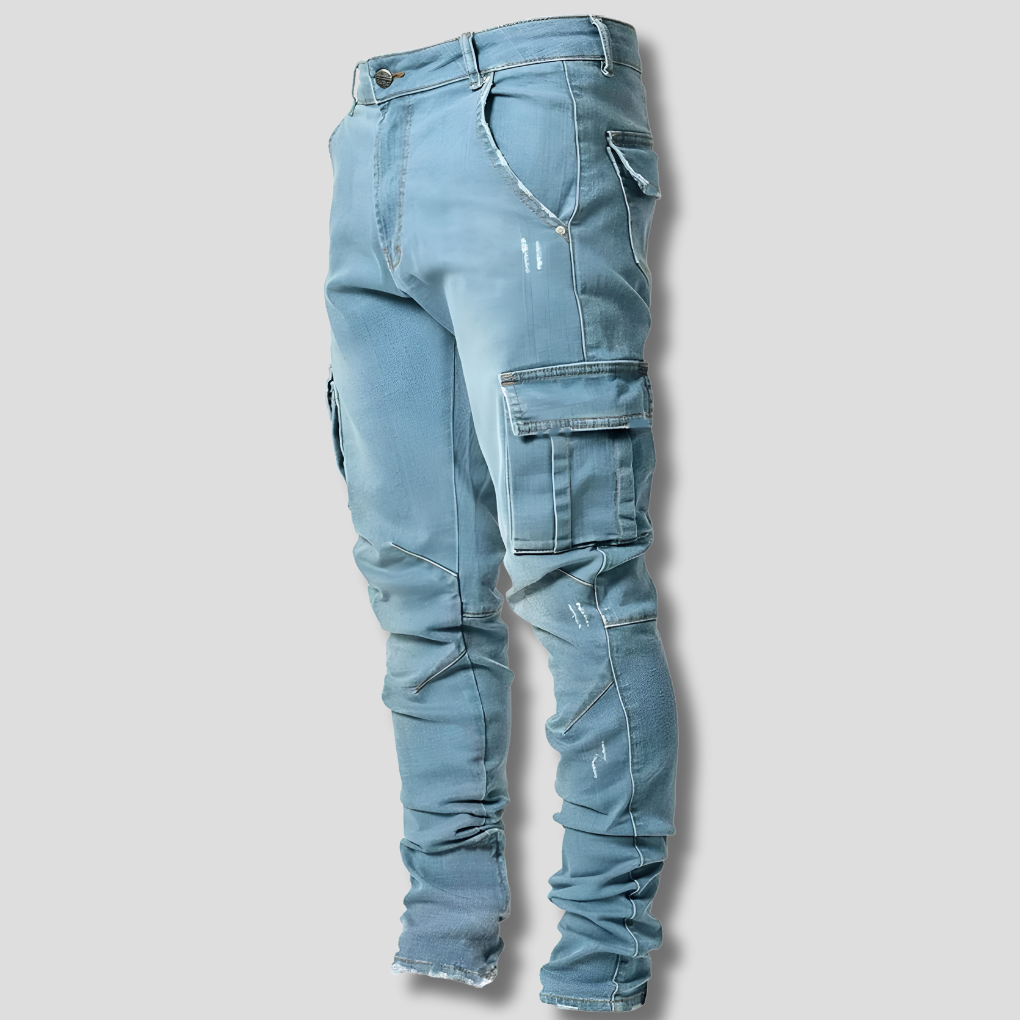 Emeja | Heren Slim Fit Cargo Jeans