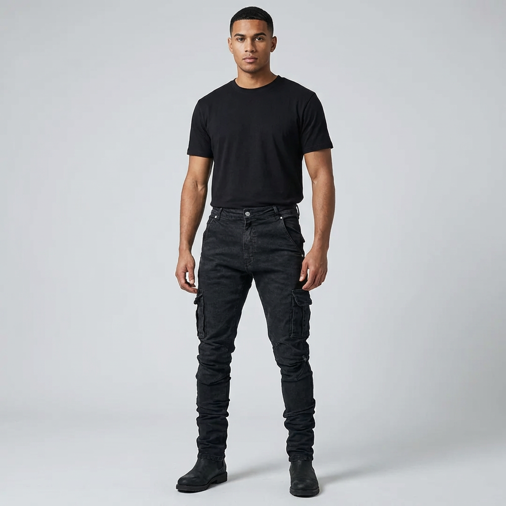 Emeja | Heren Slim Fit Cargo Jeans