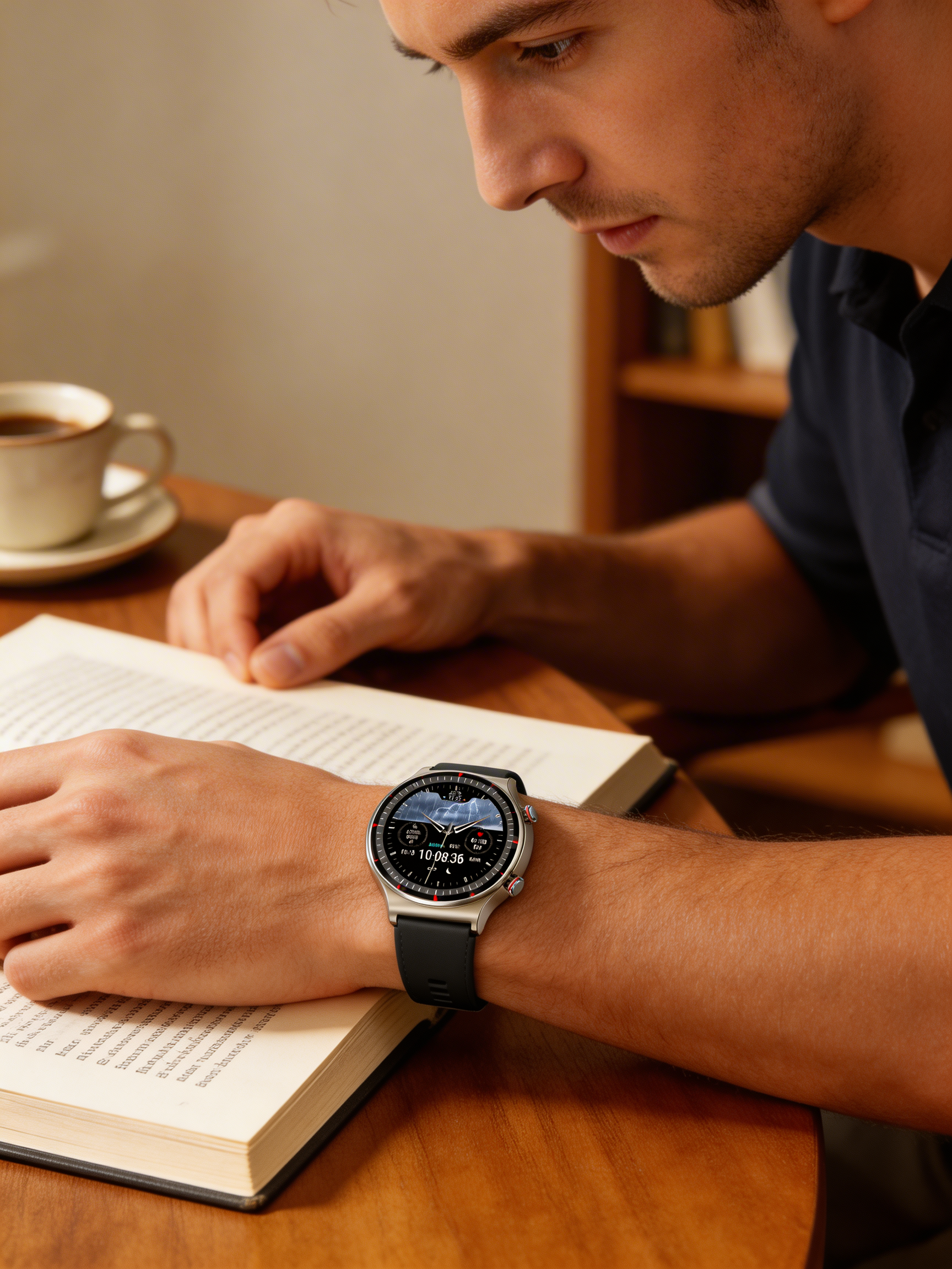 Emeja | Heren Smartwatch Volledig Aanraak HD Scherm