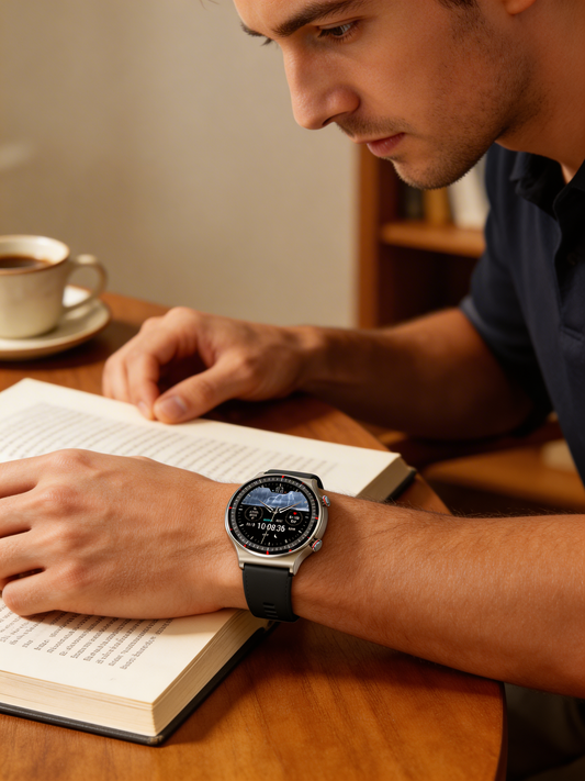 Emeja | Heren Smartwatch Volledig Aanraak HD Scherm