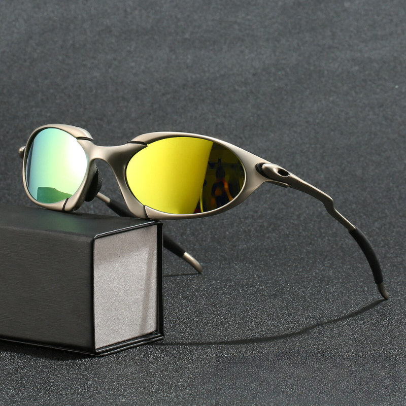 Emeja | Heren Sport Polaroid Zonnebril – UV Bescherming met Lichtgewicht Metaal Frame