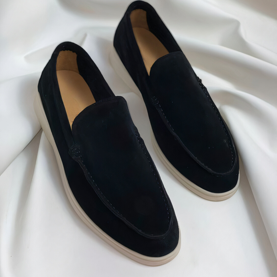 Emeja | Heren Suède Rijloafers met Stiksel Detail