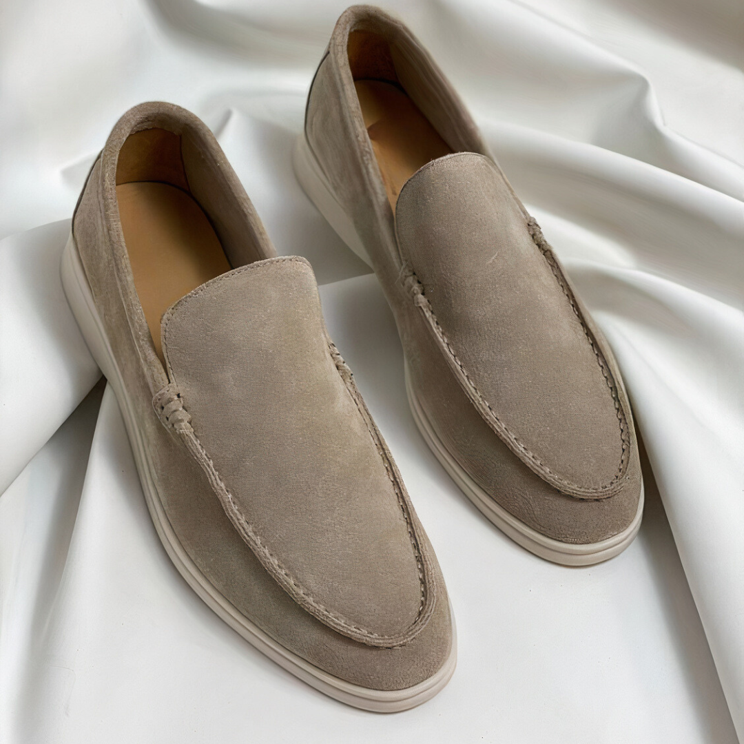 Emeja | Heren Suède Rijloafers met Stiksel Detail