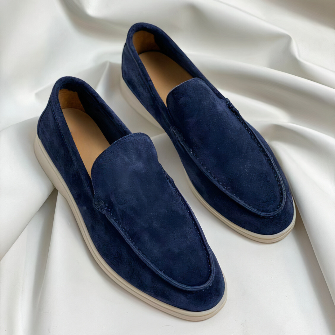 Emeja | Heren Suède Rijloafers met Stiksel Detail