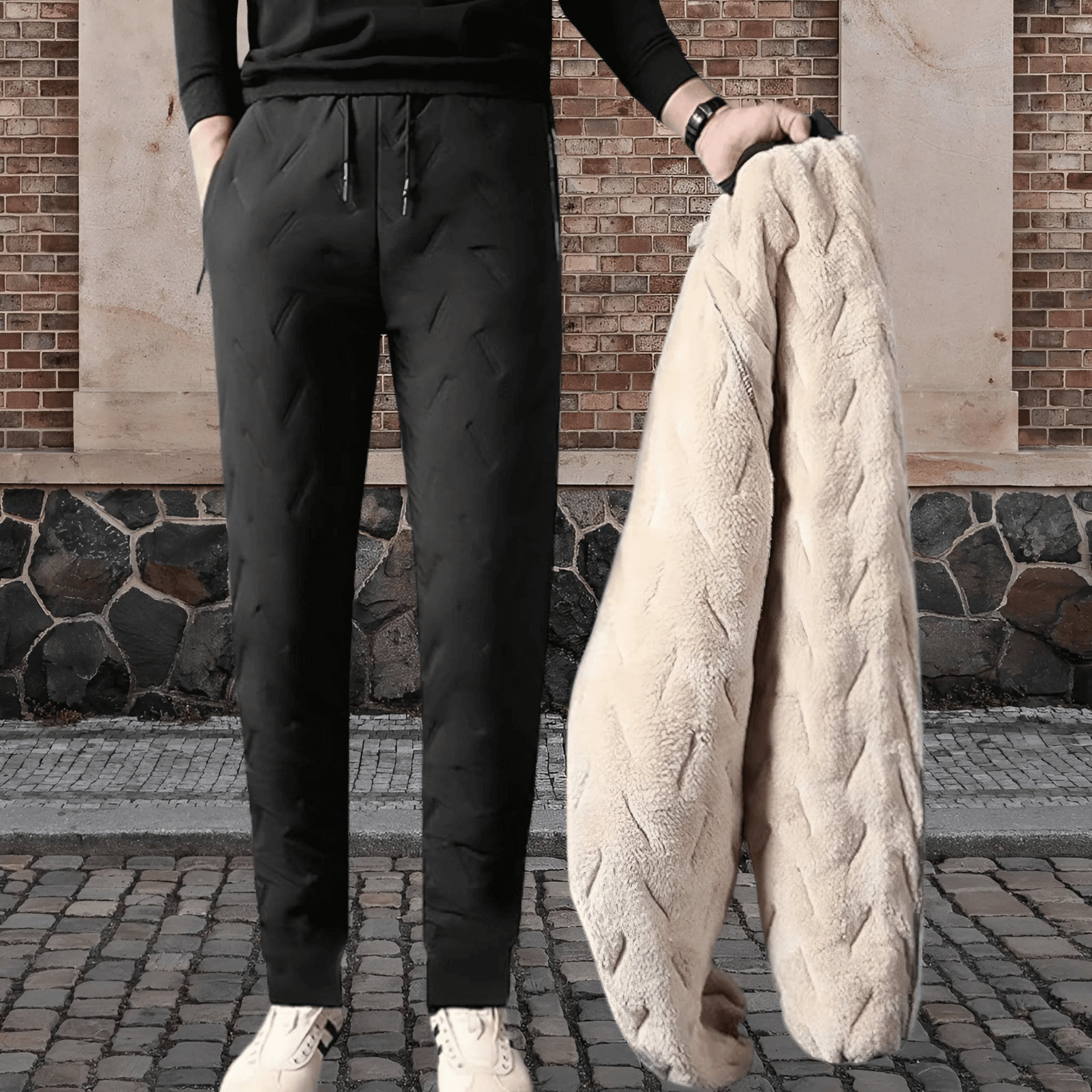 Emeja | Heren Thermische Winter Joggingbroeken met Gequilte Patroon