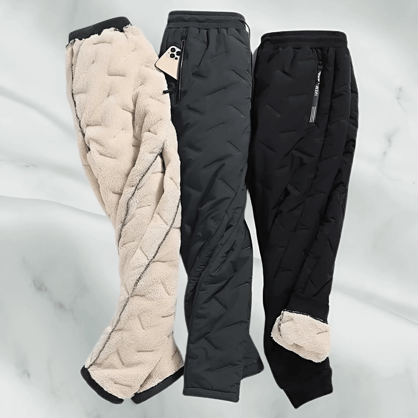 Emeja | Heren Thermische Winter Joggingbroeken met Gequilte Patroon