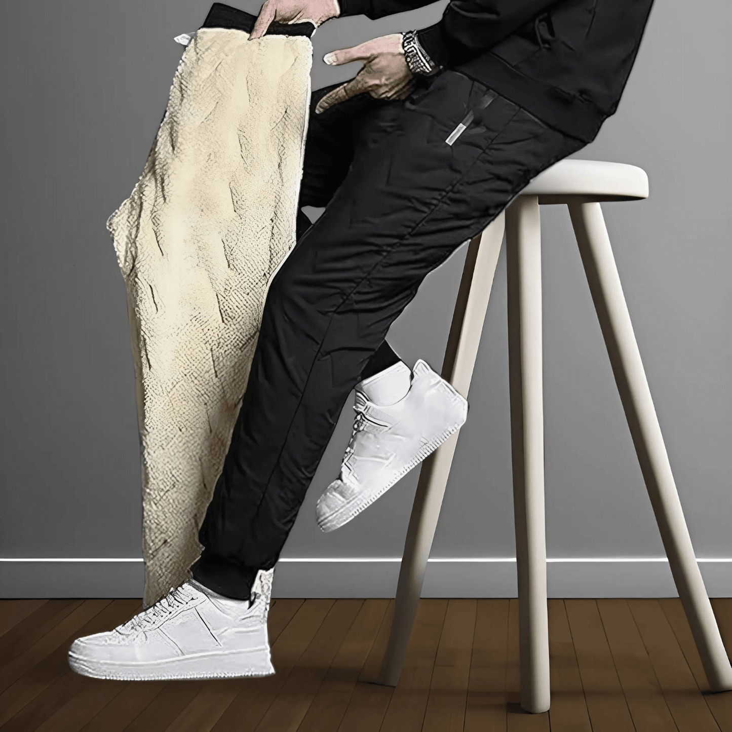 Emeja | Heren Thermische Winter Joggingbroeken met Gequilte Patroon
