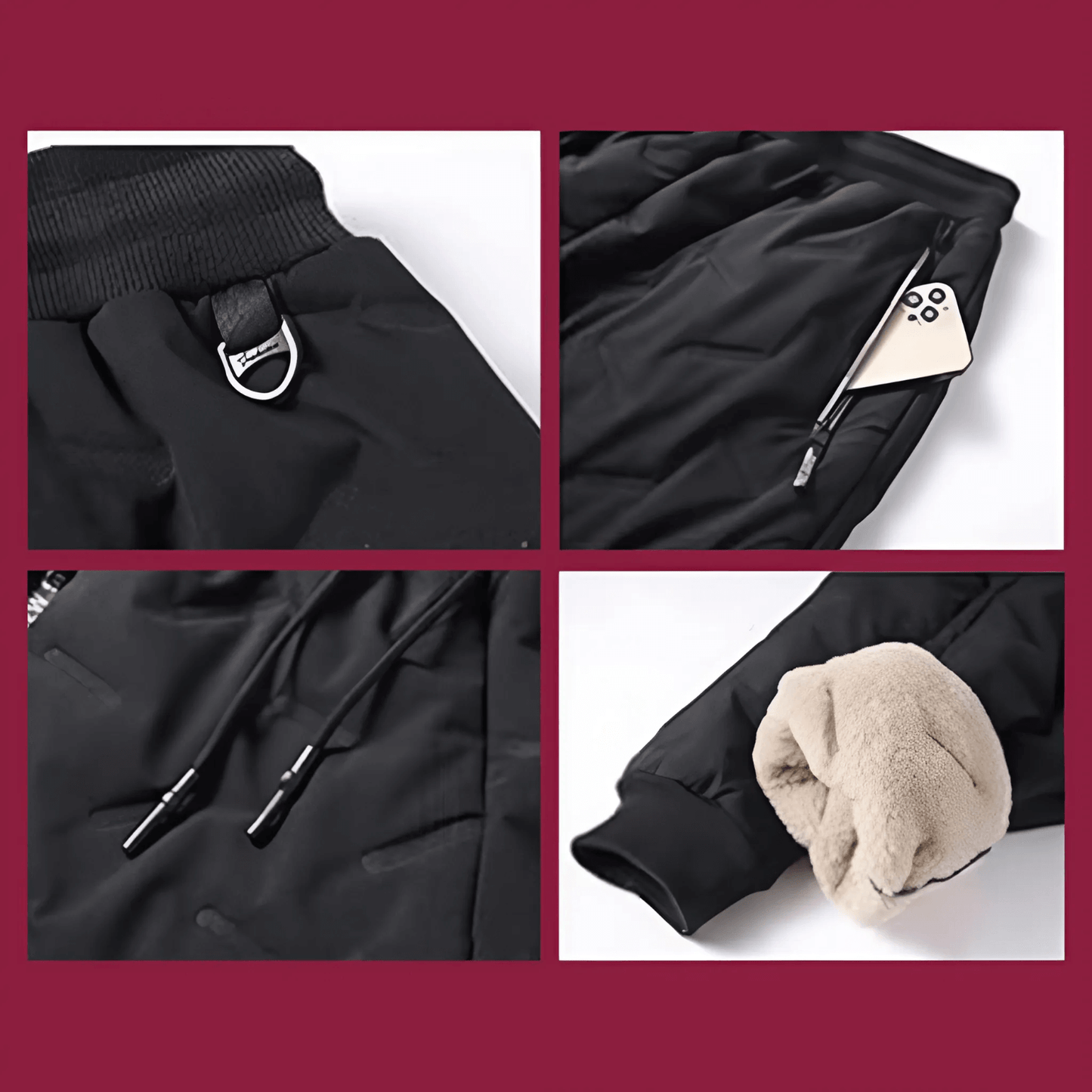 Emeja | Heren Thermische Winter Joggingbroeken met Gequilte Patroon