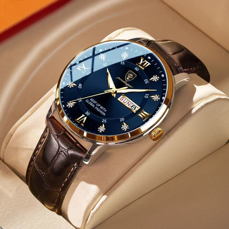 Emeja | Heren Waterdichte Luminous Horloge – Klassiek RVS Ontwerp met Oplichtend Display
