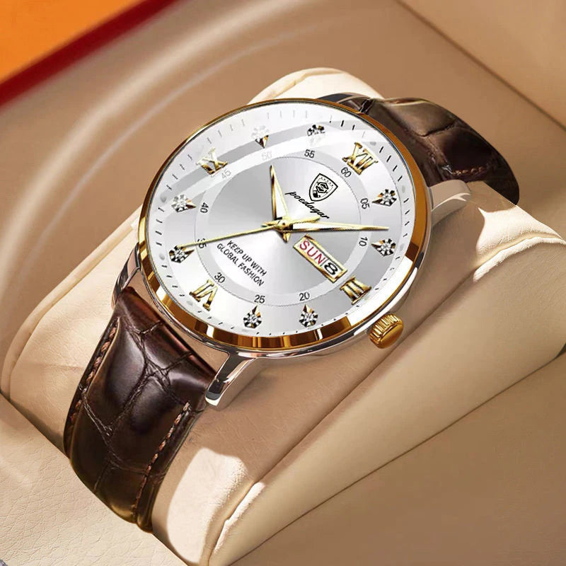 Emeja | Heren Waterdichte Luminous Horloge – Klassiek RVS Ontwerp met Oplichtend Display