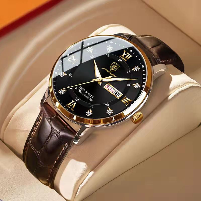 Emeja | Heren Waterdichte Luminous Horloge – Klassiek RVS Ontwerp met Oplichtend Display