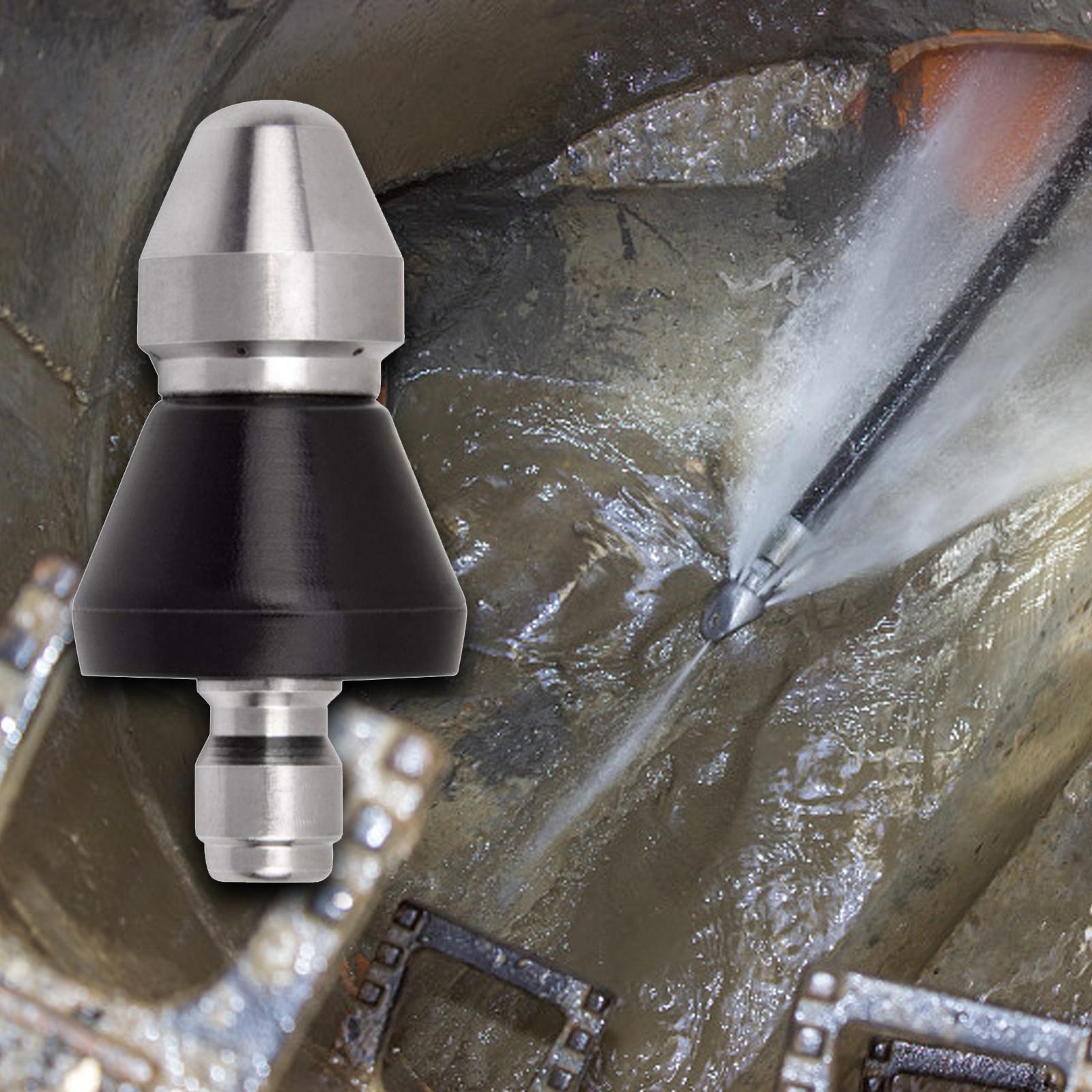 Emeja | Hogedruk Afvoer Jet Nozzle – RVS Rioolreinigingsspuiter voor Snelle Ontstopping van Pijpen