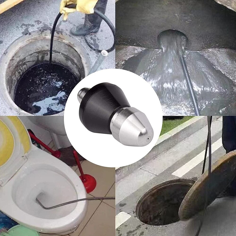 Emeja | Hogedruk Afvoer Jet Nozzle – RVS Rioolreinigingsspuiter voor Snelle Ontstopping van Pijpen