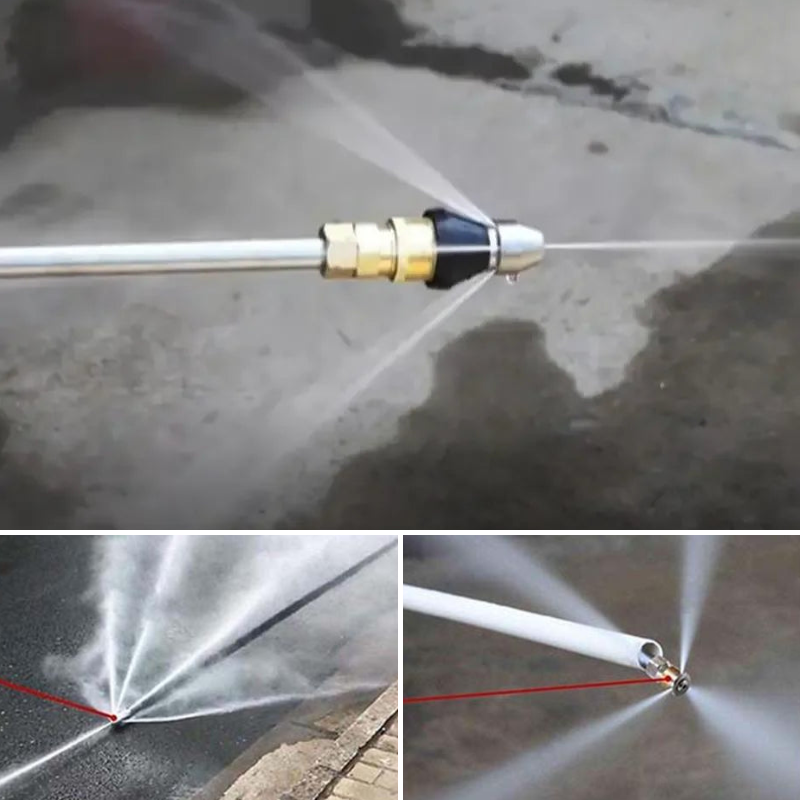 Emeja | Hogedruk Afvoer Jet Nozzle – RVS Rioolreinigingsspuiter voor Snelle Ontstopping van Pijpen