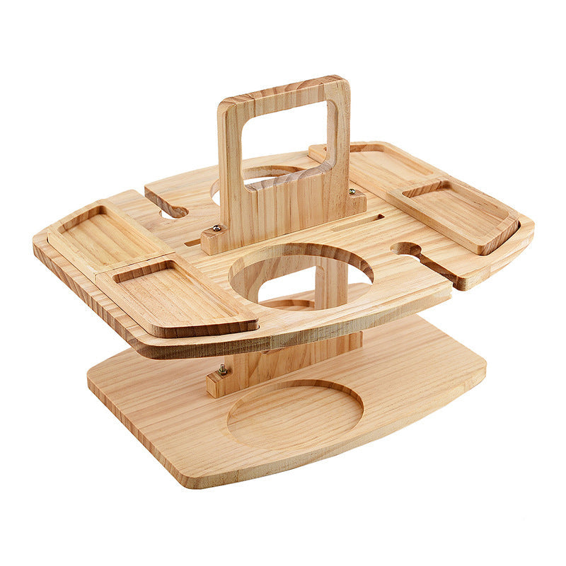 Emeja | Houten Picknicktafel met Wijnglashouder