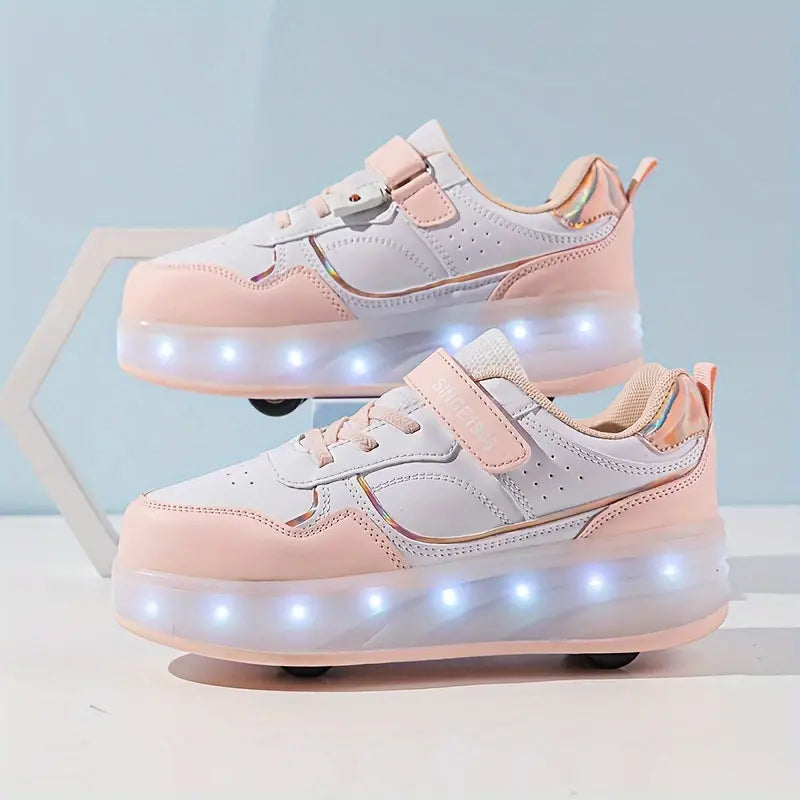 Emeja | Kinderen Lichtgevende Roller Schoenen