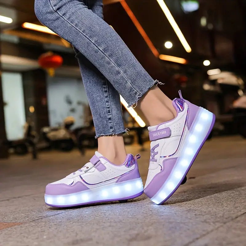 Emeja | Kinderen Lichtgevende Roller Schoenen