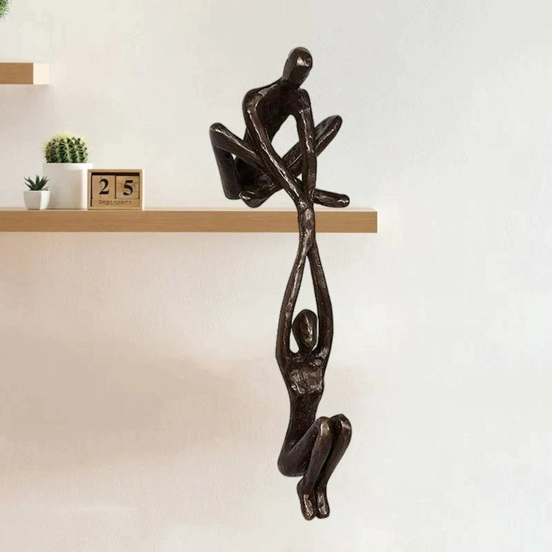 Emeja | Koppel Yoga Beeld voor Plankdecoratie