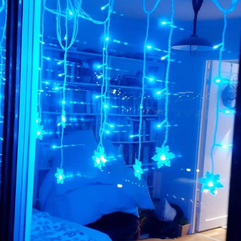 Emeja | LED Gordijnverlichting met Sneeuwvlok | Binnen & Buiten