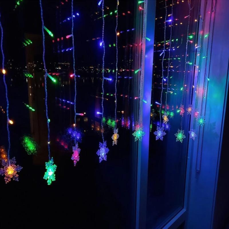 Emeja | LED Gordijnverlichting met Sneeuwvlok | Binnen & Buiten