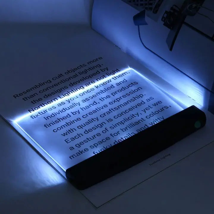 Emeja | LED Leeslamp Vlak Paneel – Nachtlamp met 2 Helderheidsniveaus & Oogbescherming