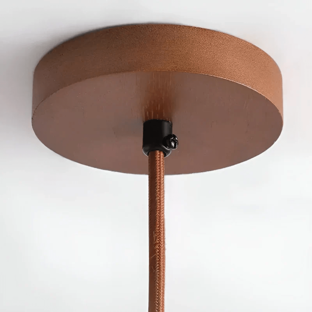 Emeja | LED Retro Plafondlamp van Hout & Steen voor een Rustgevende Sfeer