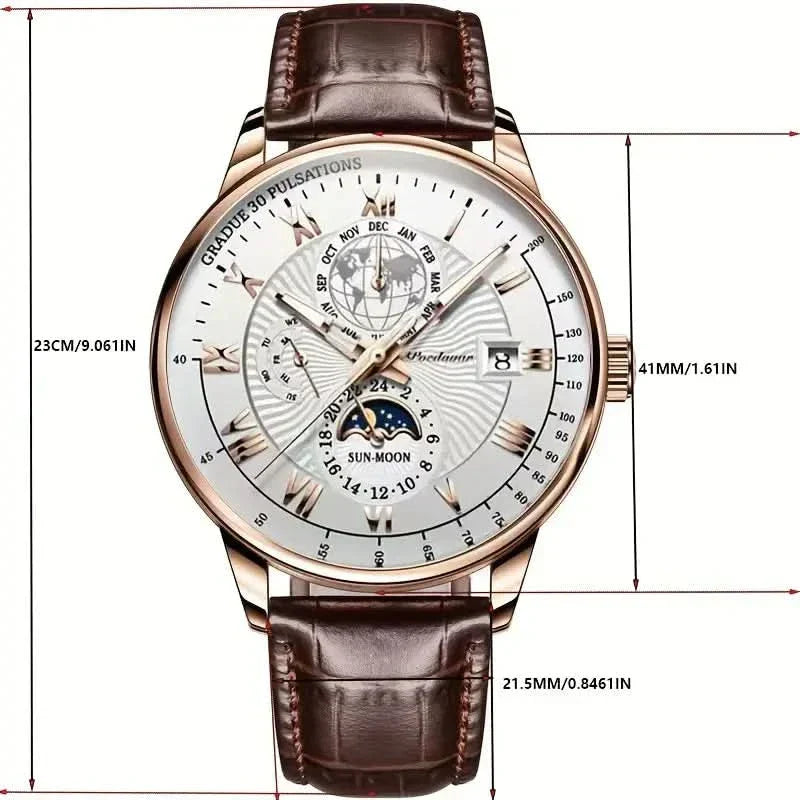 Emeja | Mechanisch Luxe Herenhorloge met Maanfase