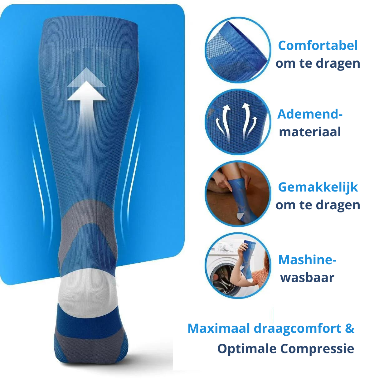 Emeja | Medische Compressiekousen met Ademend Mesh Ontwerp