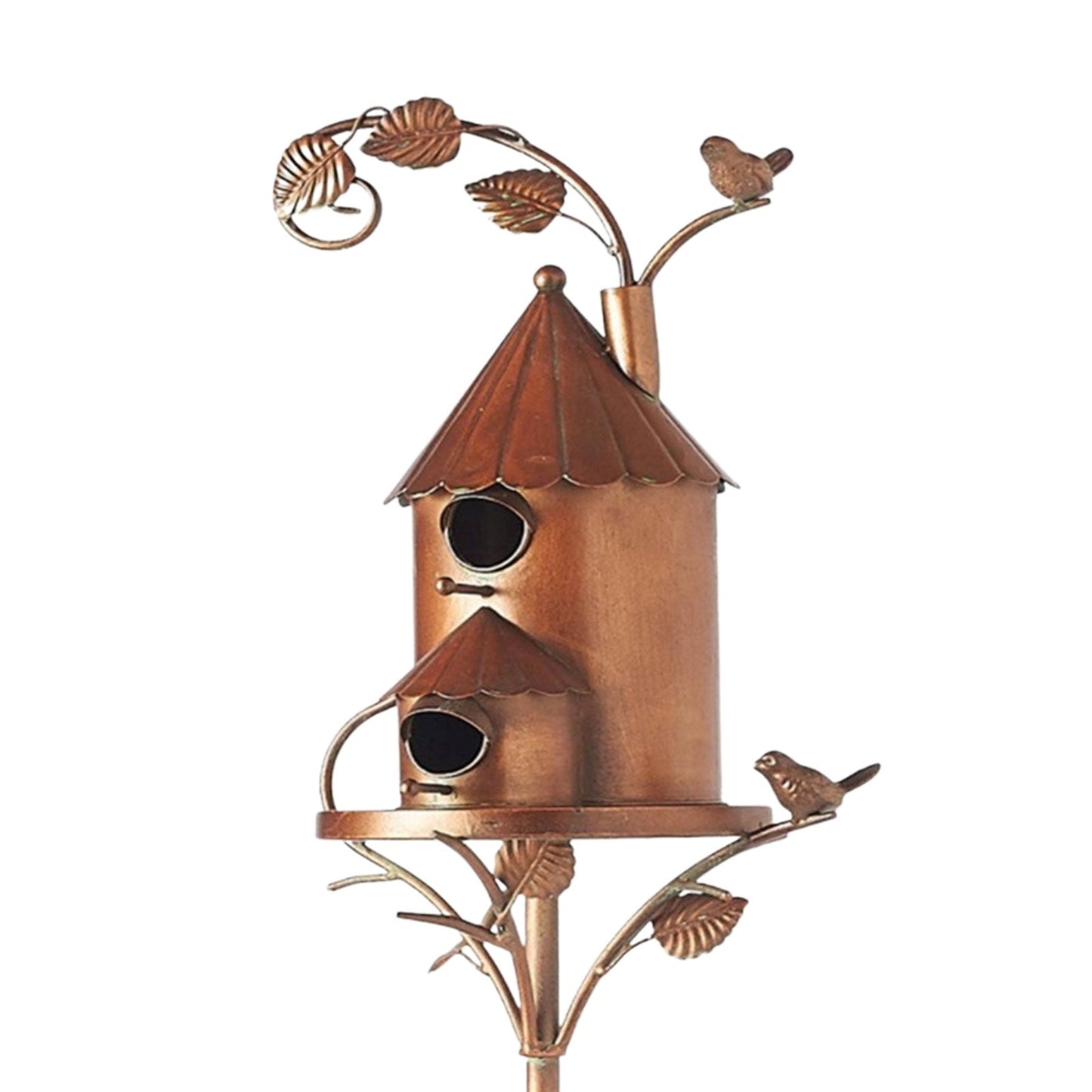 Emeja | Metaal Kunst Vogelhuis op Tuinstok - FeatherNest