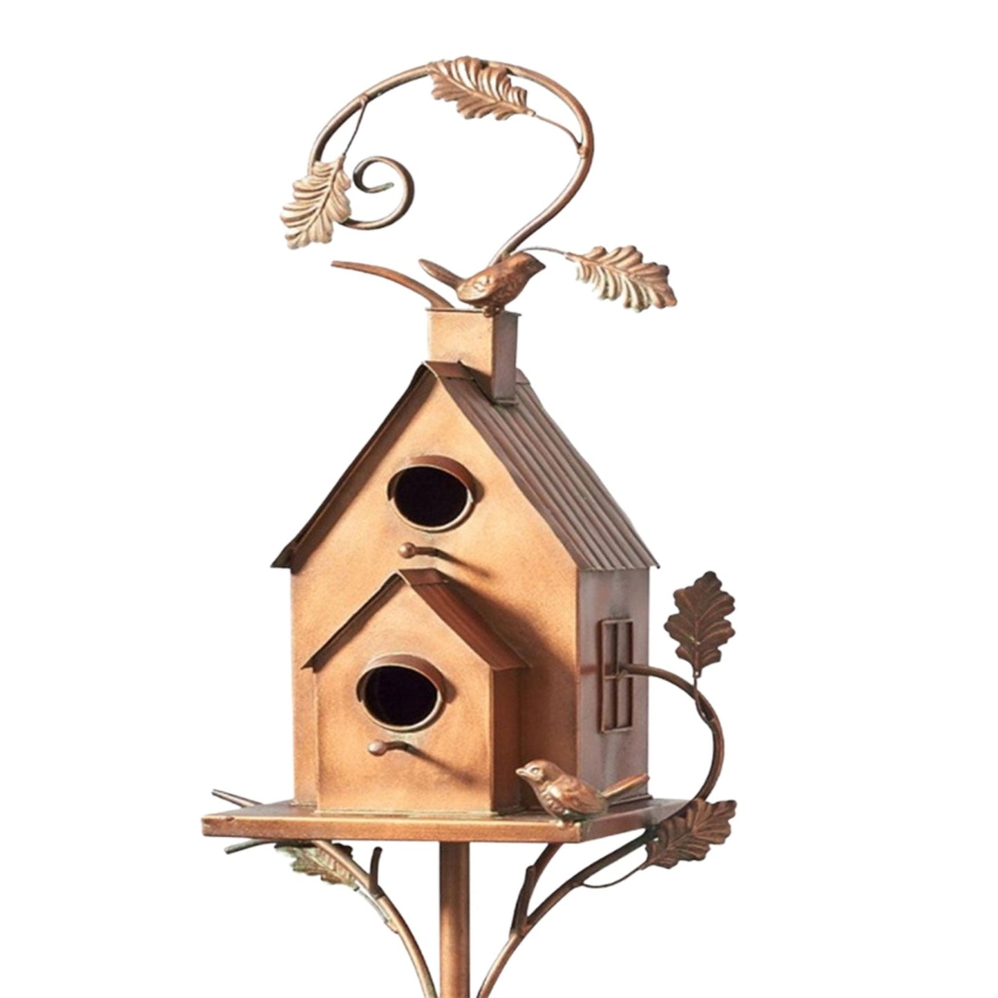 Emeja | Metaal Kunst Vogelhuis op Tuinstok - FeatherNest