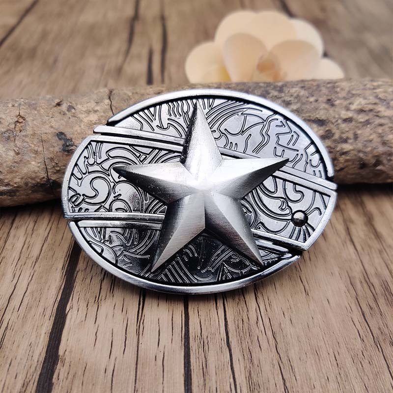 Emeja | Metalen Ovale Cowboys Riemgesp