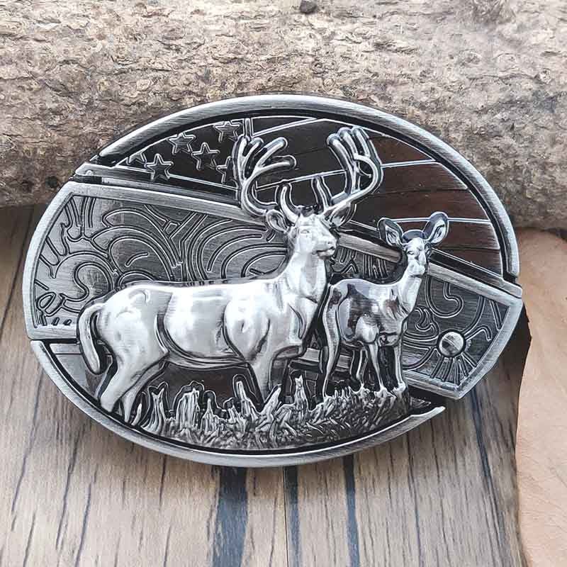 Emeja | Metalen Ovale Cowboys Riemgesp