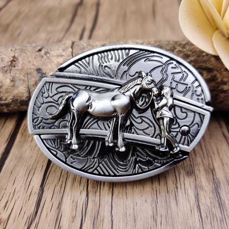 Emeja | Metalen Ovale Cowboys Riemgesp