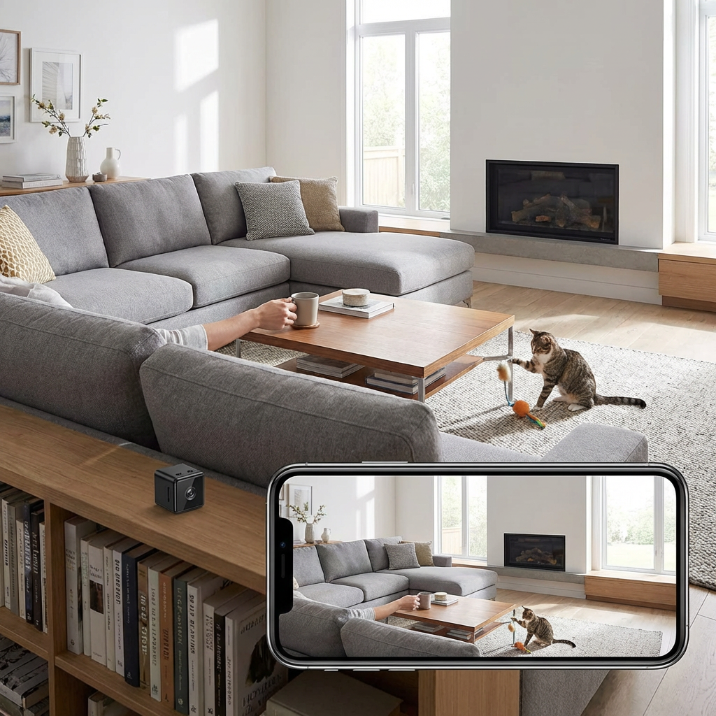 Emeja | Mini Beveiligingscamera Draadloos App Bediening 1080P