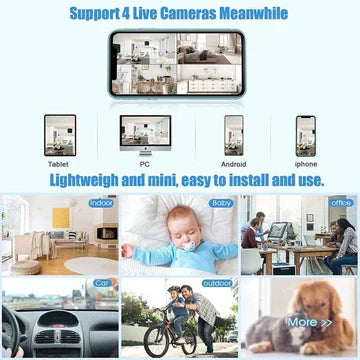 Emeja | Mini Draadloze Magnetische Camera met Audio en Video Live Stream