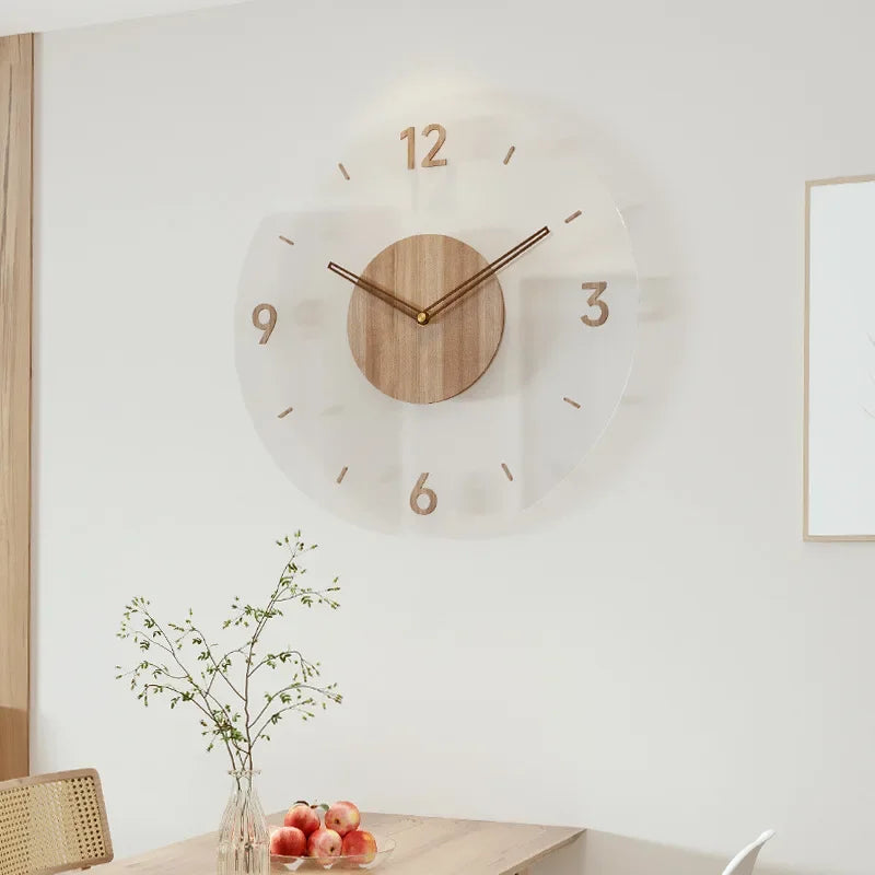 Emeja | Moderne Wandklok in Hout – Minimalistisch en Elegant Ontwerp voor de Woonkamer