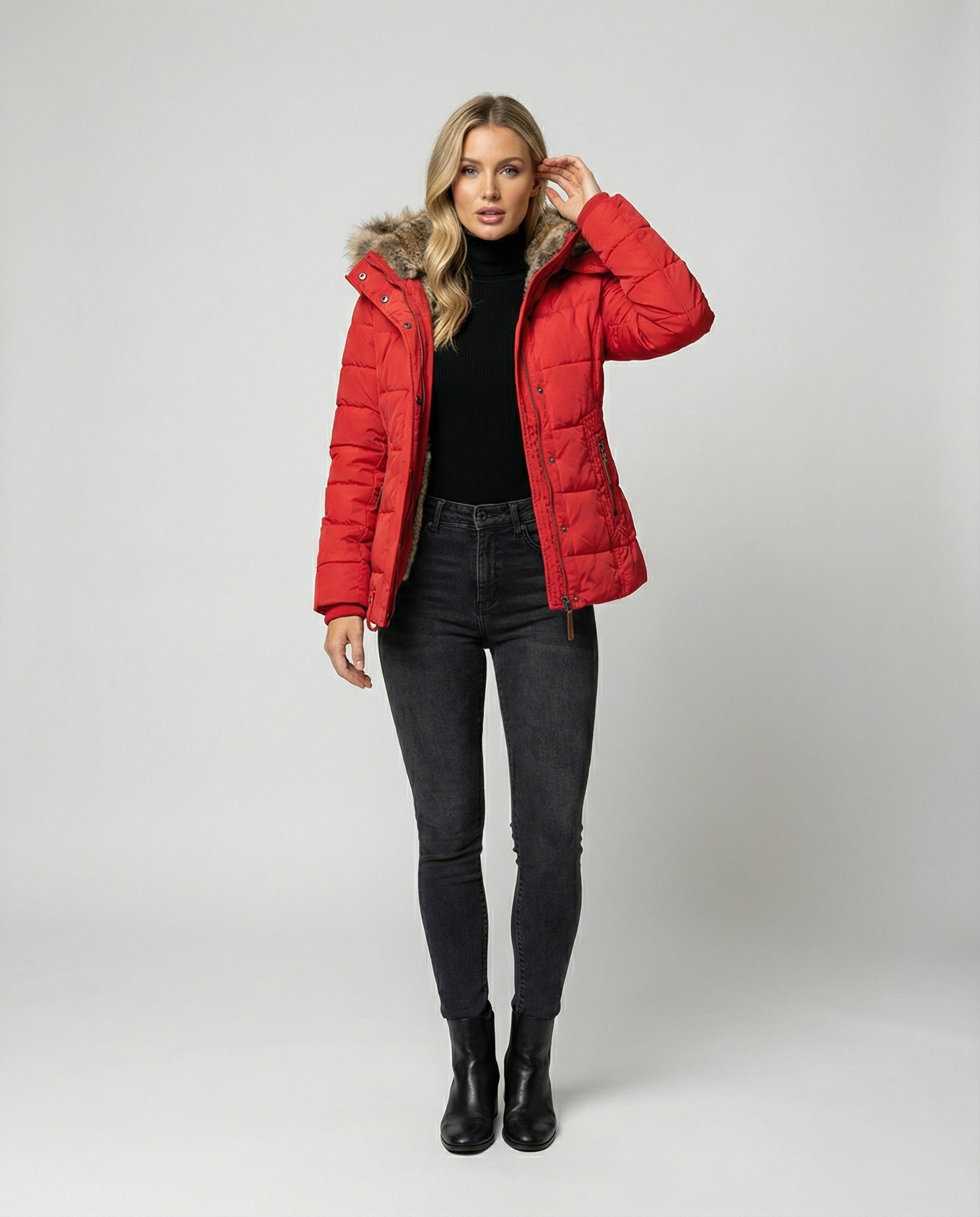 Emeja - Modieuze Winterjas, Warm Voering met Capuchon