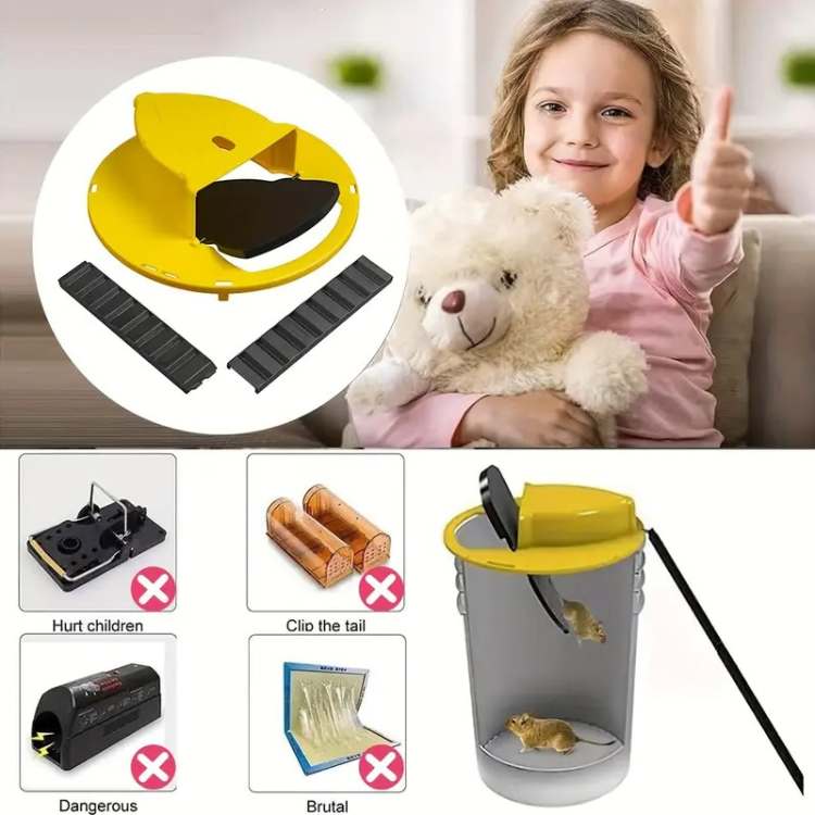 Emeja | Muizenvanger Multi-Catch | Automatische Kantelfunctie | Veilig voor Kinderen en Huisdieren