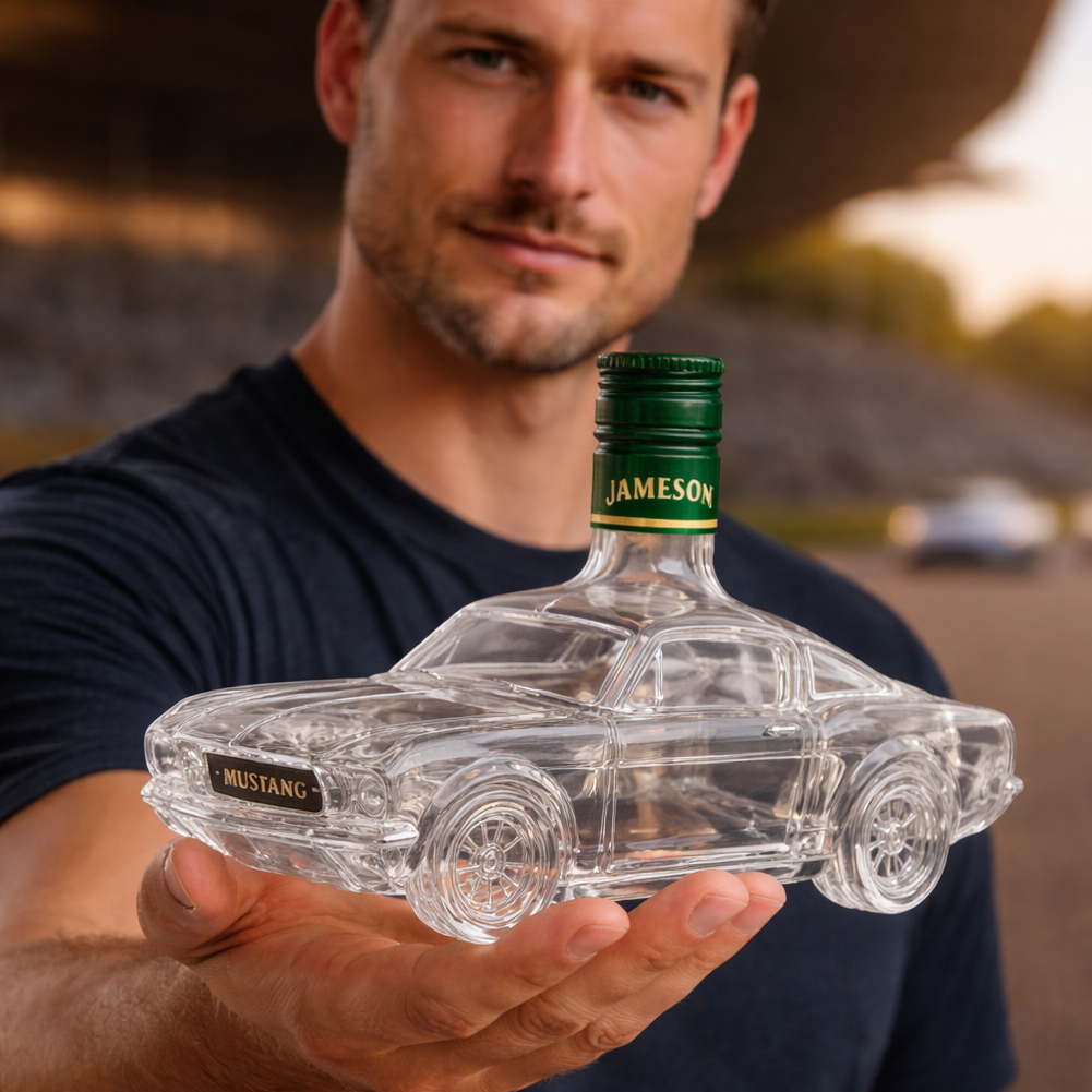 Emeja | Mustang Whiskey Decanteerder | Mustang Ontwerp | Handgemaakt Glas