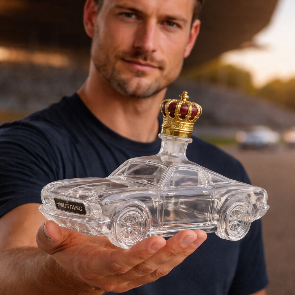 Emeja | Mustang Whiskey Decanteerder | Mustang Ontwerp | Handgemaakt Glas