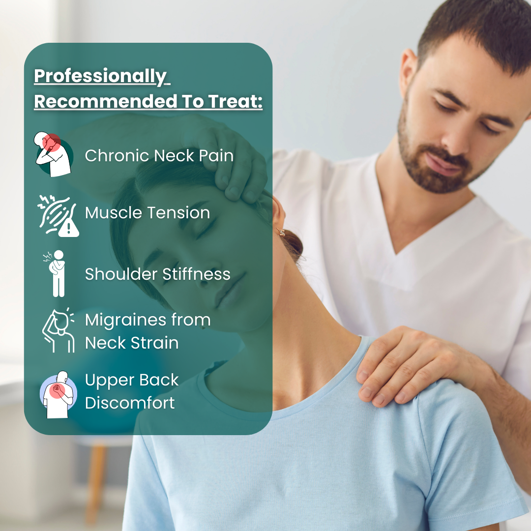 Emeja | Nekwarmer & Massageapparaat | Nek- en Schouderwarmte voor Spierontspanning | Verstelbare Instellingen voor Stressvermindering | Gerichte Nekpijnverlichting en Ontspanning