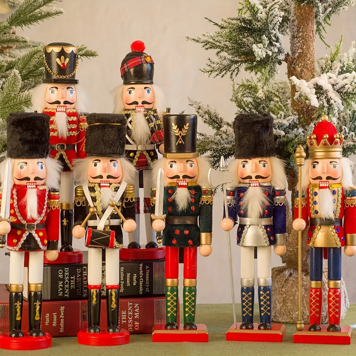 Emeja | NotenkrakerVreugde - Houten Notenkraker Soldaat Figuur voor Tijdloze Kerstmagie