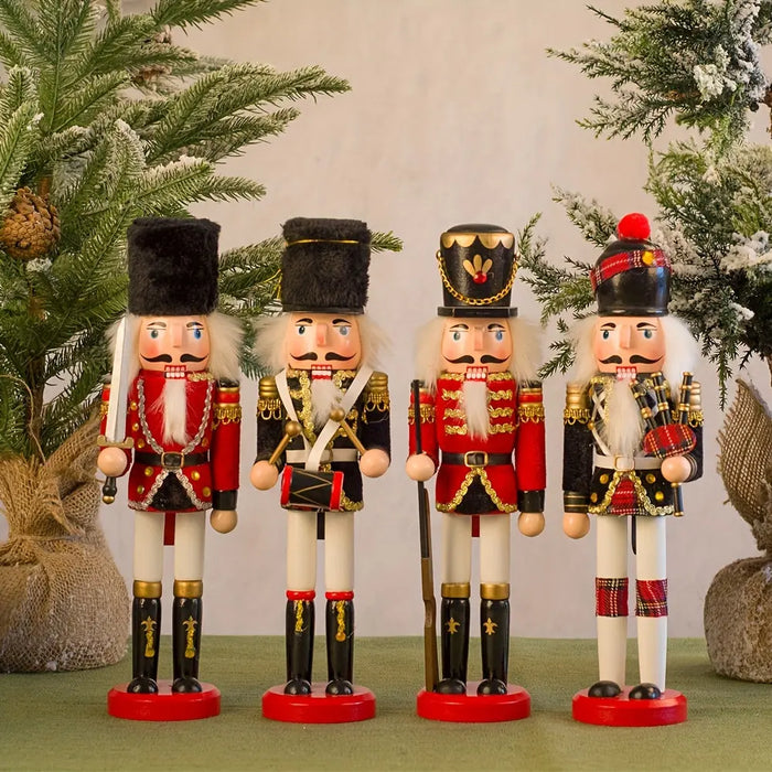 Emeja | NutcrackerJoy - Houten Notenkraker Soldaat Figuur voor Tijdloze Kerstsfeer