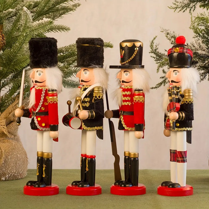 Emeja | NutcrackerJoy - Houten Notenkraker Soldaat Figuur voor Tijdloze Kerstsfeer