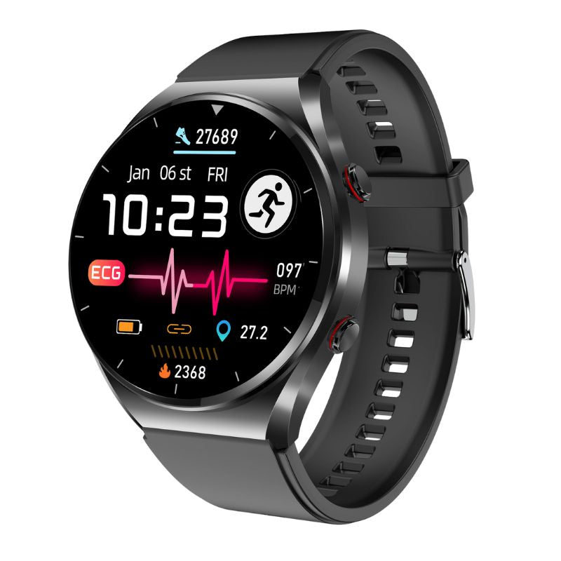 Emeja | One-Click Bloedglucose Bloeddruk EKG/HRV Hartmonitoring SuGa Pro Gezondheids Smartwatch