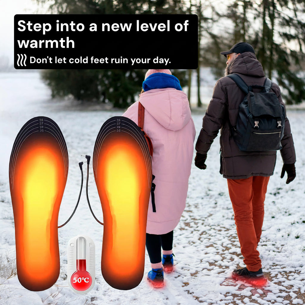 Emeja | Oplaadbare Verwarmde Inlegzolen VK – Beste Thermische Schoeninlegzolen voor Laarzen, Werklaarzen & Dagelijks Wintercomfort
