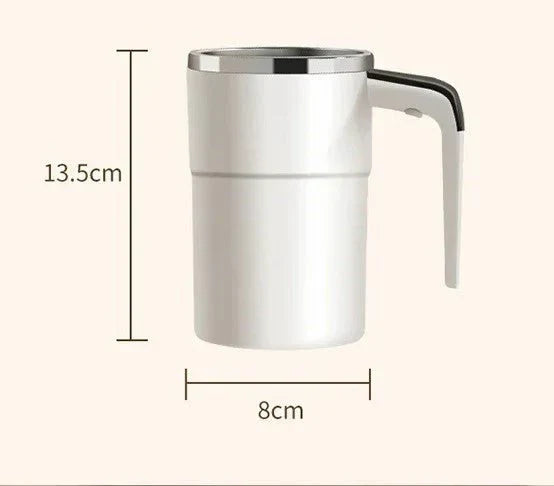 Emeja | Oplaadbare Zelfroerende Koffiemok – Draagbare Elektrische RVS Mixer met Magnetische Rotatie voor Moeiteloos Brouwen