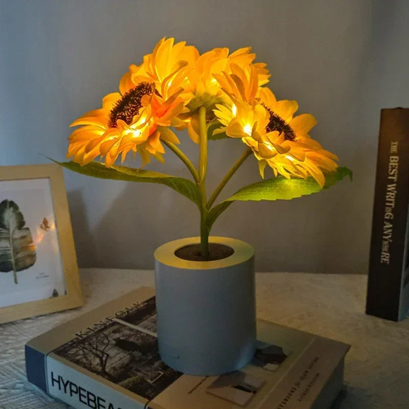 Emeja | Oplaadbare Zonnebloem Nachtlamp