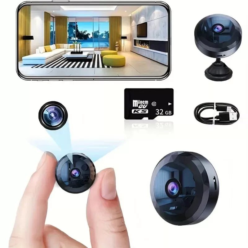 Emeja | OPTIGUARD – Magnetische Mini WiFi Camera 1080P HD met Nachtzicht & Bewegingsdetectie