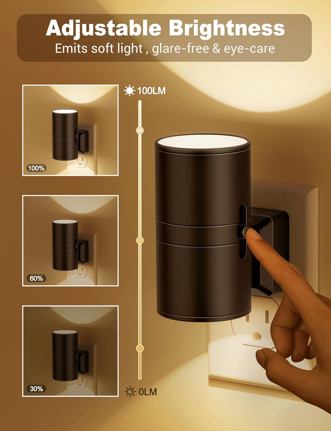 Emeja | Plug-In LED Nachtlampje met Dusk-to-Dawn Sensor